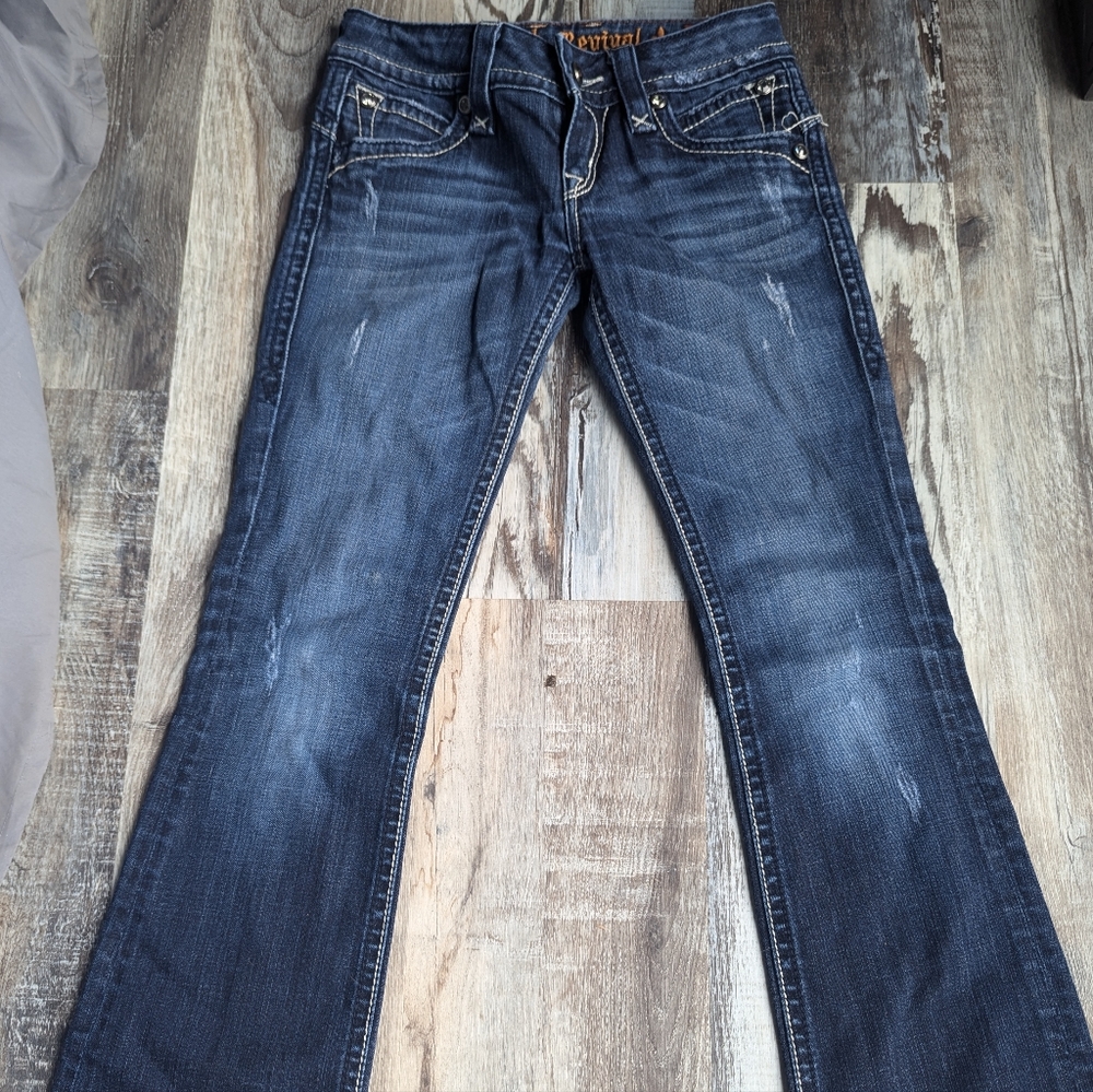 Rock revival Blue Denim Jeans